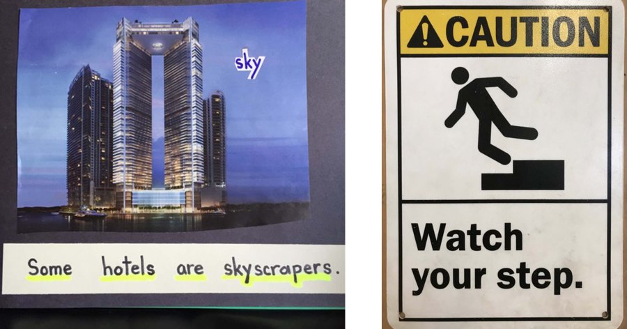 magazines, environmental signs